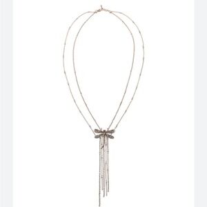 Zara NWT dragon fly double necklace 4548/089
